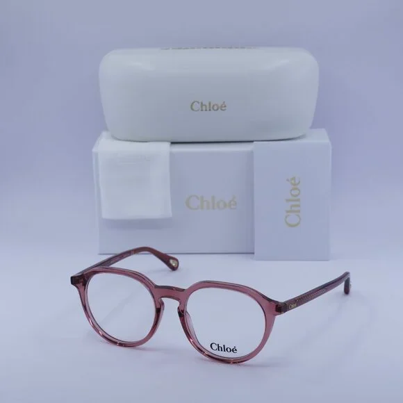 Final Price! Chloe CH0012O 006 Pink Eyeglasses 50mm - Picture 1 of 10